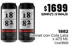 Diarco 1882 - fernet con cola lata oferta