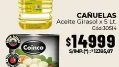 Diarco Cañuelas - aceite girasol x 5 lt. cód:30514 oferta