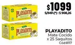 Diarco Playadito - mate cocido x 25 saquitos cód:8117 oferta