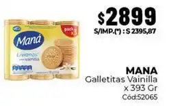 Diarco Mana - galletitas vainilla x 393 gr cód:52065 oferta