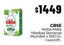 Diarco Cbse - yerba mate hierbas serranas mundial x 500 gr. cód:40317 oferta