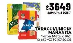 Diarco Taraguí - yerba mate x 1kg. cód:50403-50407-50405 oferta