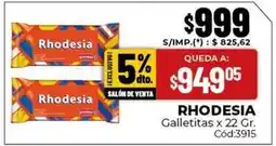 Diarco Rhodesia - galletitas x 22 gr. cód:3915 oferta