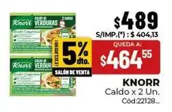 Diarco Knorr - caldo x 2 un oferta