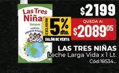 Las tres niñas leche larga vida