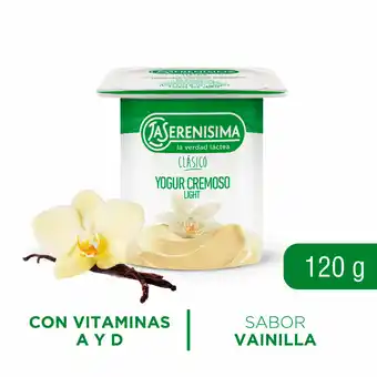 Walmart Yogur La Serenisima Descremado Vainilla 120g oferta