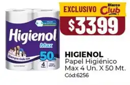 Diarco Higienol papel higiénico max oferta