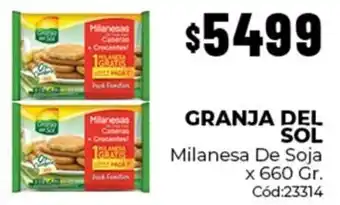 Diarco Granja del sol milanesa de soja oferta