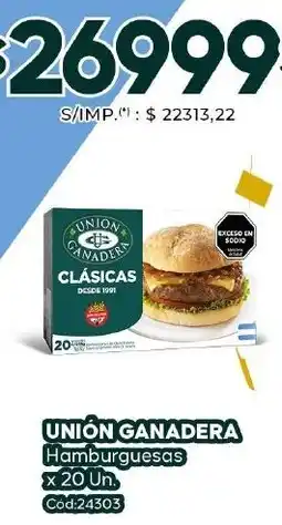 Diarco Unión ganadera hamburguesas oferta