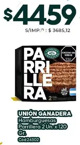 Diarco Unión ganadera hamburguesas parrillera oferta