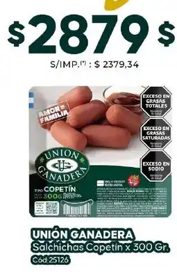 Diarco Unión ganadera salchichas copetin oferta