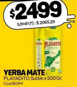 Diarco Playadito yerba mate suave oferta