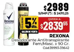Diarco Rexona desodorante antitranspirante fem/masc. oferta