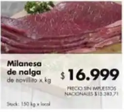 Disco Milanesa de nalga de novillito oferta