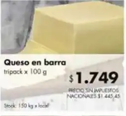 Disco Queso en barra tripack oferta