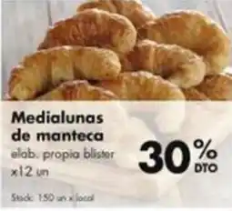 Disco Medialunas de manteca elab. propia blister oferta