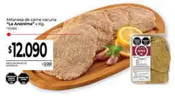 La Anonima La anónima milanesa de carne vacuna oferta