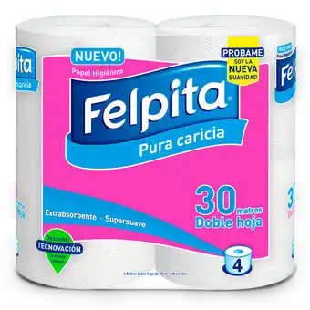 Walmart Papel Higienico Doble Hoja Infinity 4 Un Felpita 30 Mt oferta