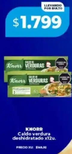 Supermayorista Vital Knorr caldo verdura deshidratado oferta