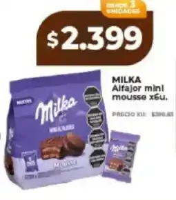 Supermayorista Vital Milka alfajor mini mousse oferta