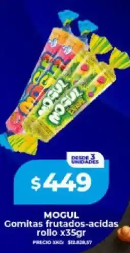 Supermayorista Vital Mogul gomitas frutados-acidas rollo oferta
