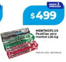 Supermayorista Vital Menthoplus pastillas zero mentol oferta