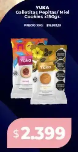 Supermayorista Vital Yuka galletitas pepitas/miel cookies oferta