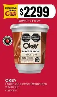 Diarco Okey - dulce de leche repostero cód:30871 oferta