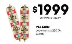 Diarco Paladini - leberwurst x 250 gr. cod7663 oferta