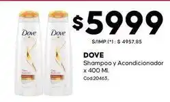 Diarco Dove - shampoo y acondicionador x 400 ml. cod20463 oferta