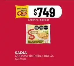 Diarco Sadia - sadinesa de pollo cód:27769 oferta