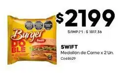 Diarco Swift - medallón de carne x 2 un. cód.8629 oferta