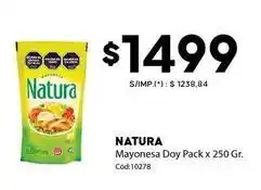 Diarco Natura - mayonesa doy pack x 250 gr. cód:10278 oferta