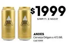 Diarco Andes - cerveza origen x 473 ml oferta