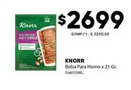 Diarco Knorr - bolsa para horno oferta