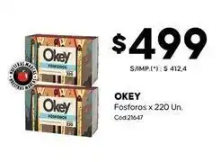 Diarco Okey - fósforos x 220 un. cód:21647 oferta