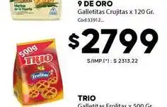 Diarco 9 de oro - galletitas crujitas oferta