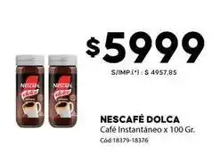Diarco Nescafé - nescafé dolca café instantáneo x 100 gr. cód:18379-18376 oferta