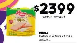 Diarco Riera - tostadas de arroz x 150 gr oferta