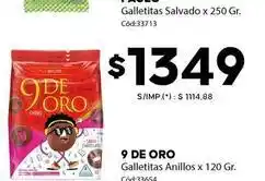 Diarco 9 de oro - galletitas anillos x 120 gr oferta