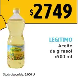 Nini Mayorista Legitimo aceite de girasol oferta