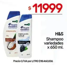 Nini Mayorista H&S shampoo variedades oferta