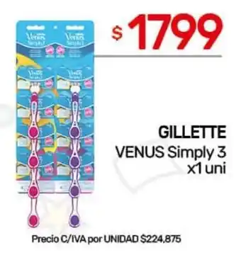 Nini Mayorista Gillette Venus Simply 3 oferta