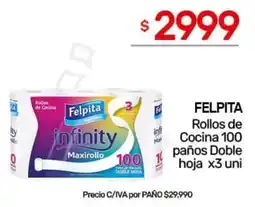 Nini Mayorista Felpita rollos de cocina doble hoja oferta