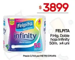 Nini Mayorista Felpita p.hig. doble hoja infinity oferta