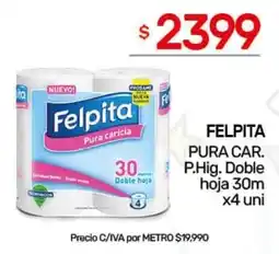 Nini Mayorista Felpita pura car. p.hig. doble hoja oferta