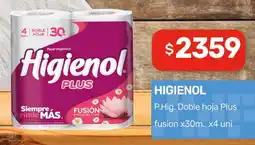 Nini Mayorista Higienol papel higiénico doble hoja plus fusion oferta
