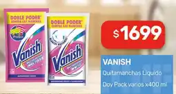 Nini Mayorista Vanish quitamanchas liquido doy pack varios oferta