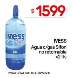 Nini Mayorista IveSS Agua c/gas Sifon oferta
