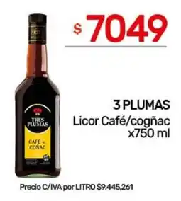 Nini Mayorista 3 plumas licor café/cognac oferta